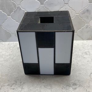 Stained glass tissue box cover (square)